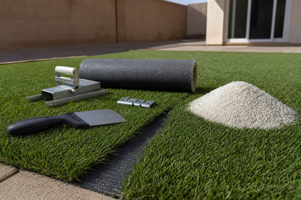 Galvanized turf staples photo