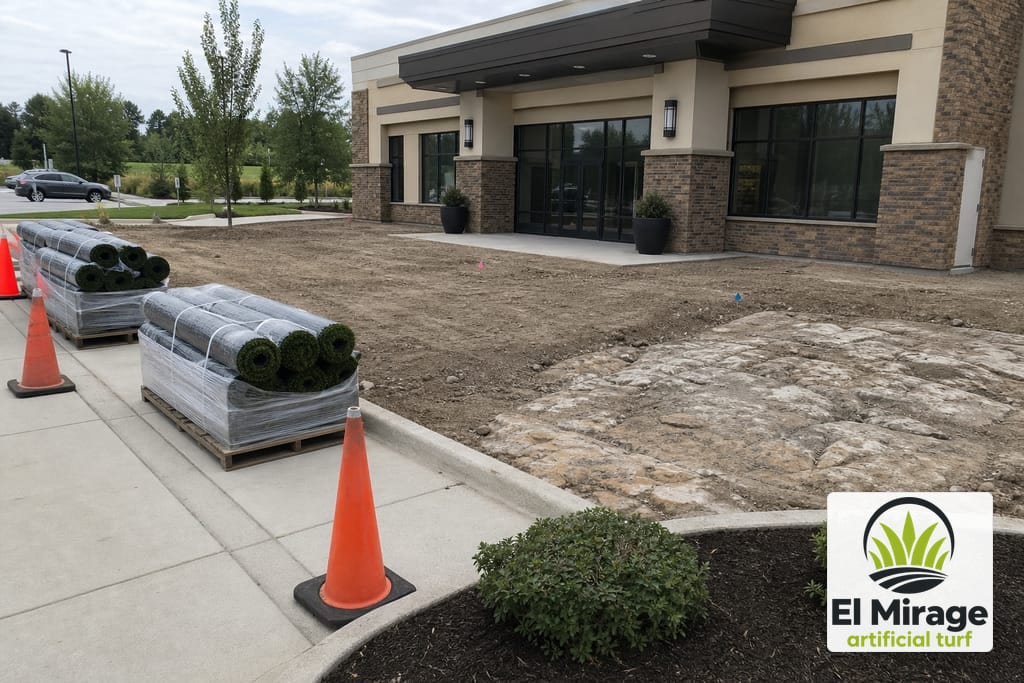 Commercial turf installation photo