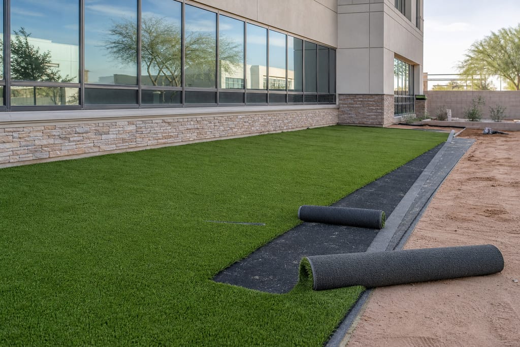 Commercial turf installation photo