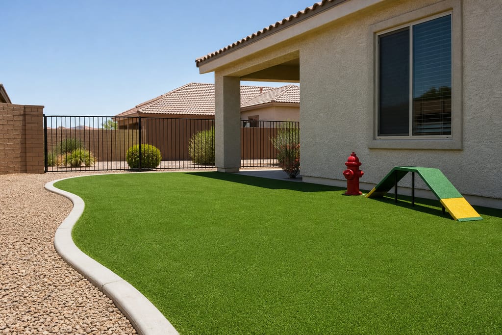 Pet turf installation photo