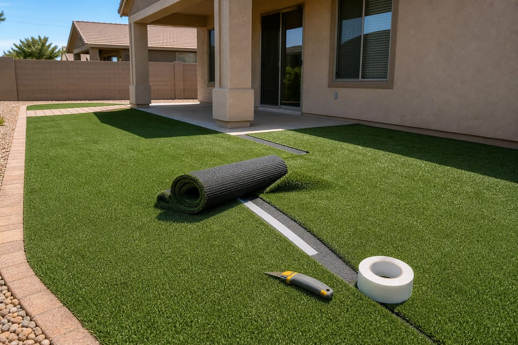 Turf repair and re-seaming photo