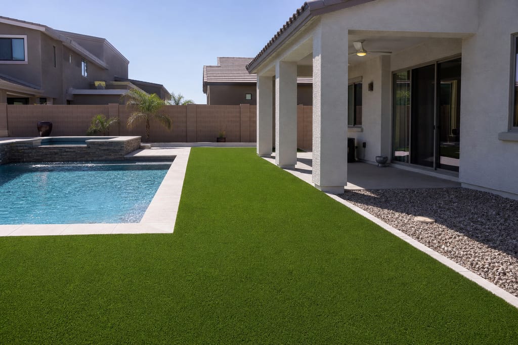 Pool surround turf photo