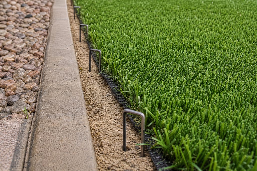 Perimeter nail stakes photo