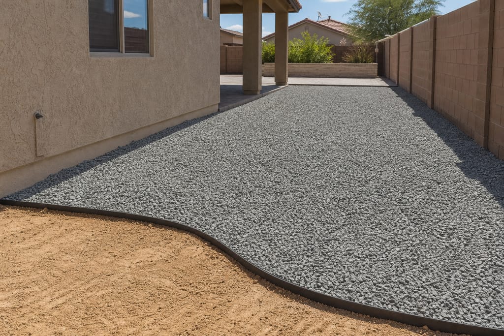 Drainage base rock photo