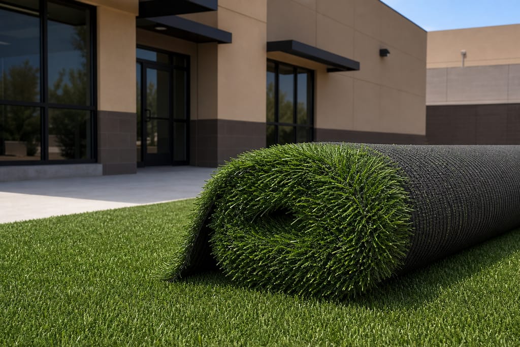 Commercial-grade turf fibers photo