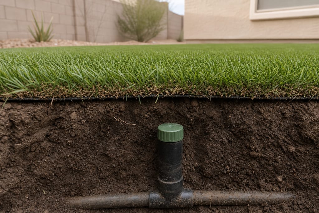 Capped irrigation fittings photo