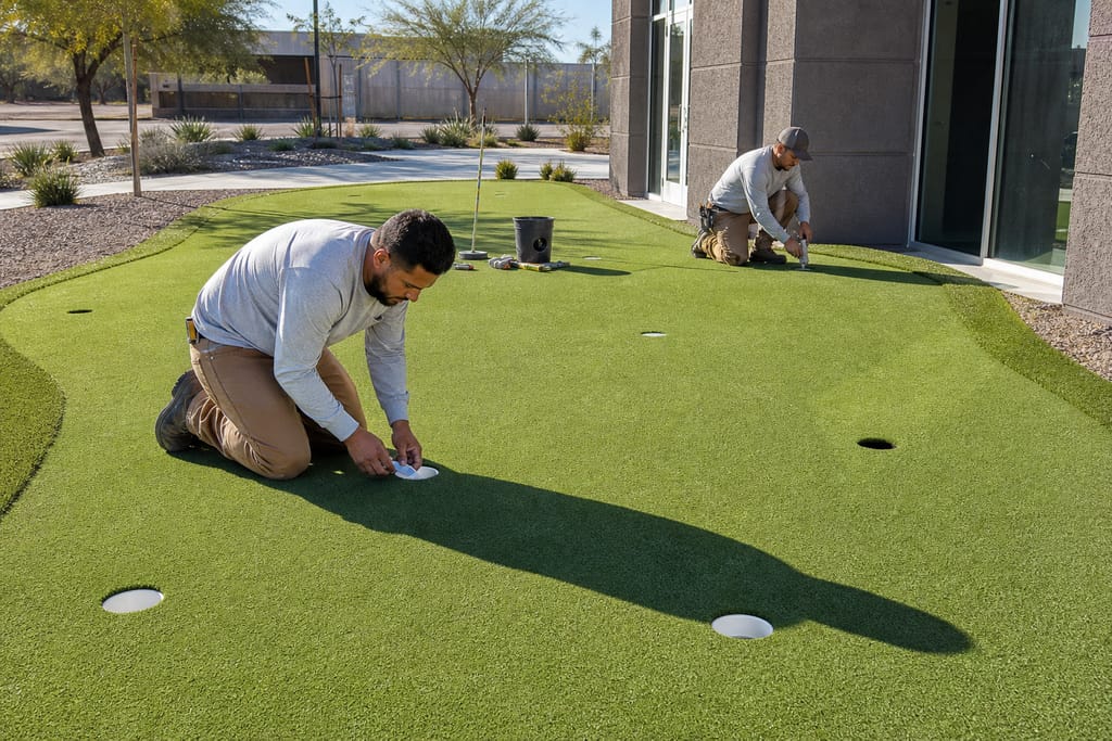 Hole and feature installation photo
