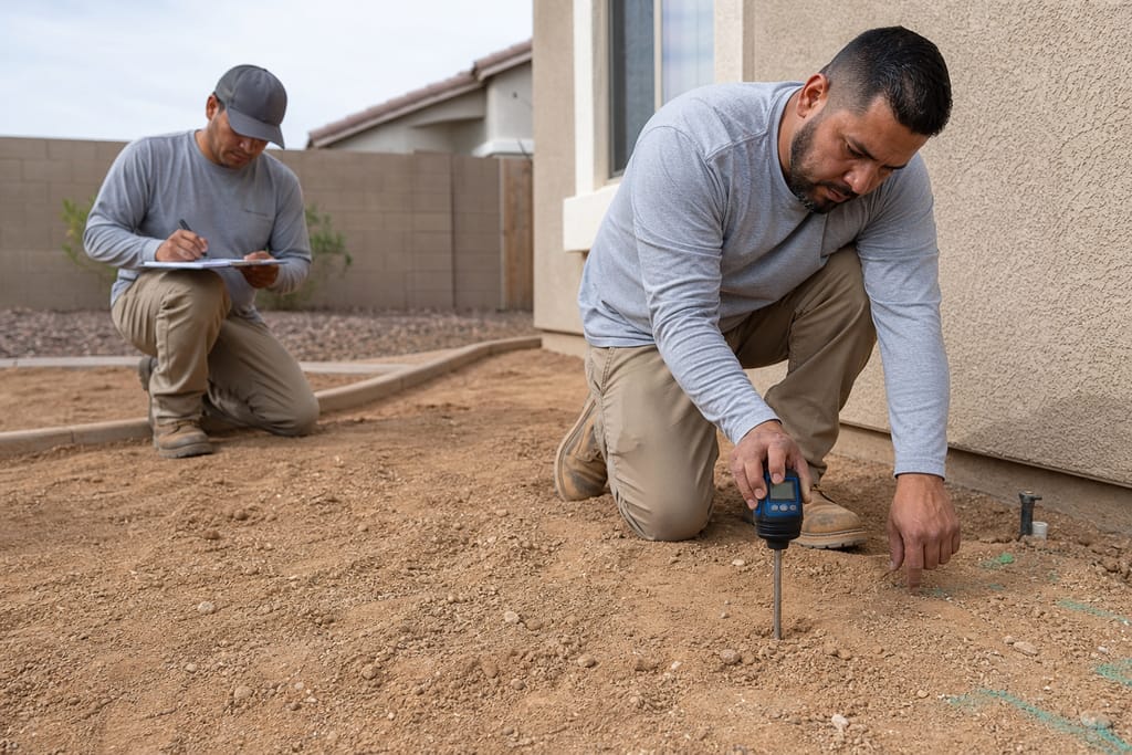 Soil moisture testing photo