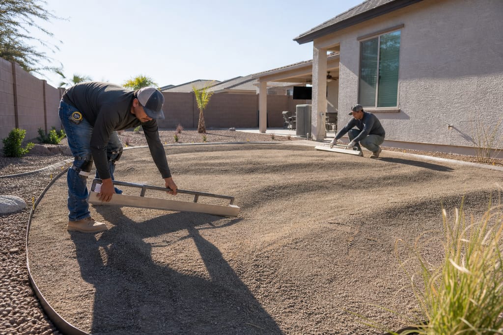 Sub-base shaping photo